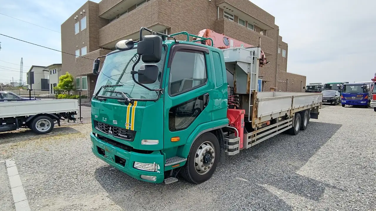 三菱 ファイター 中型/増トン クレーン付 アルミブロック 4段の中古トラック画像1