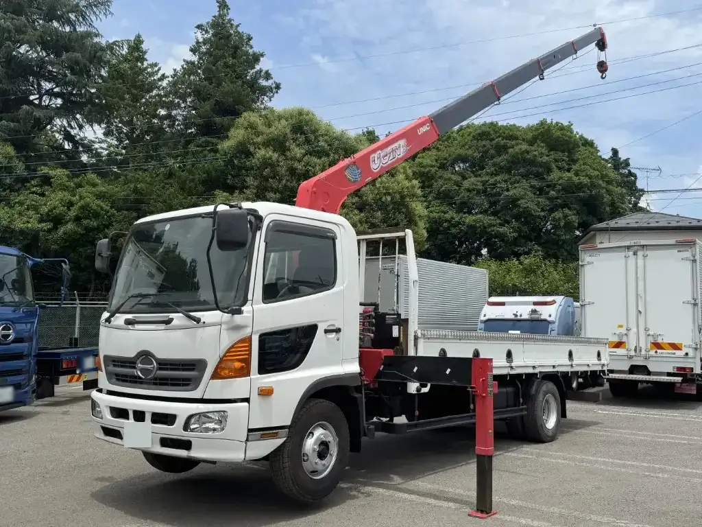 日野 レンジャー 中型/増トン クレーン付 床鉄板 5段の中古トラック画像1