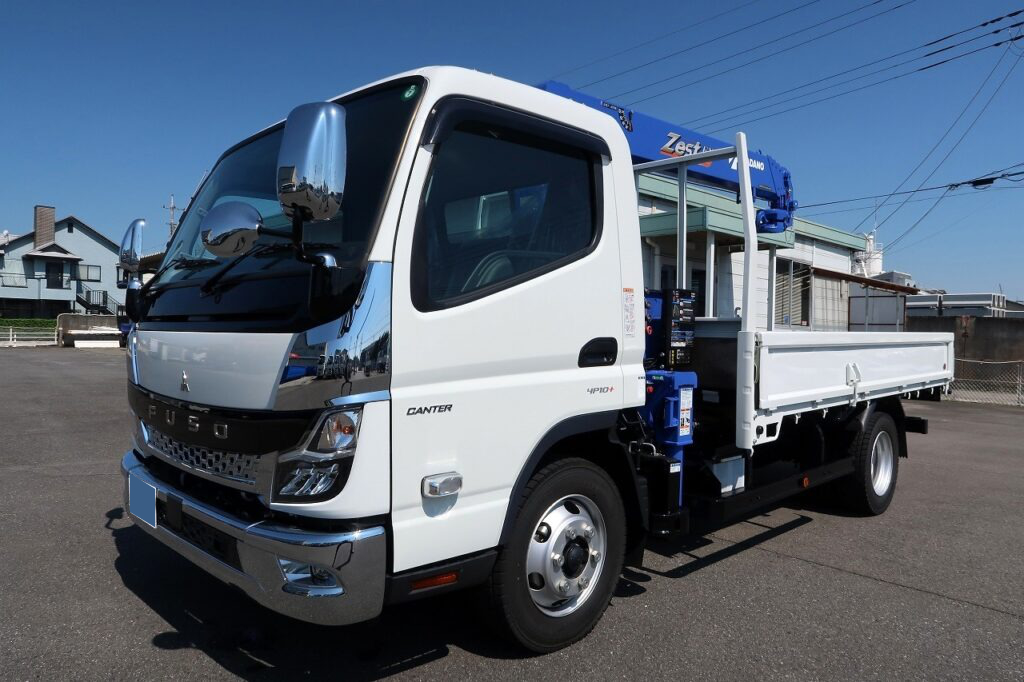 三菱 キャンター 小型 クレーン付 ワイドロング