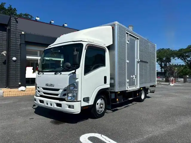 いすゞ エルフ 小型 アルミバン パワーゲート サイドドアの中古トラック画像1
