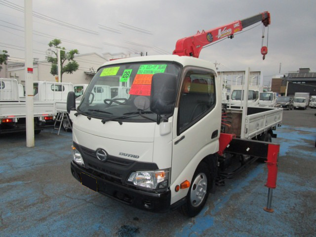 日野 デュトロ 小型 クレーン付 床鉄板 3段 の中古トラック【車両No.156436】