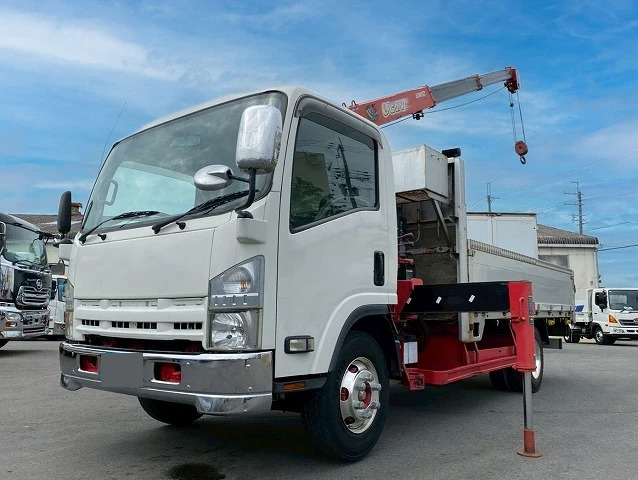 いすゞ エルフ 小型 クレーン付 超ロング