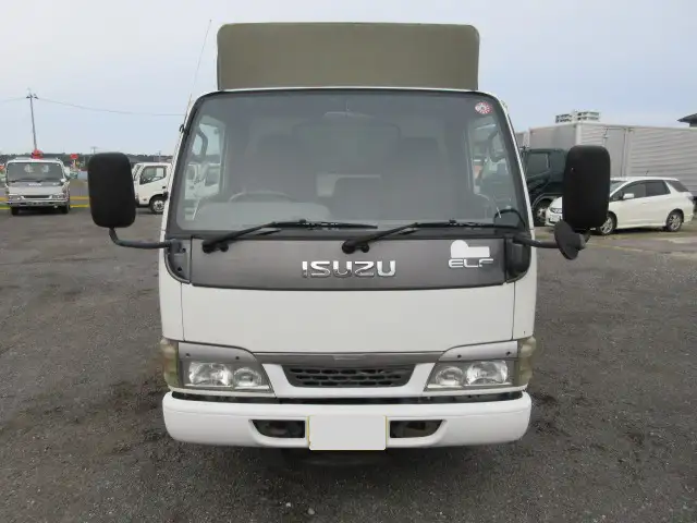 いすゞ エルフ 小型 平ボディ 幌 パワーゲートの中古トラック画像2