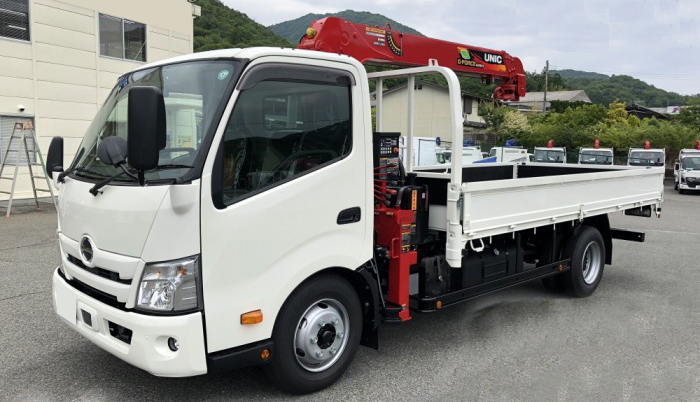 日野 デュトロ 小型 クレーン付 超ロング