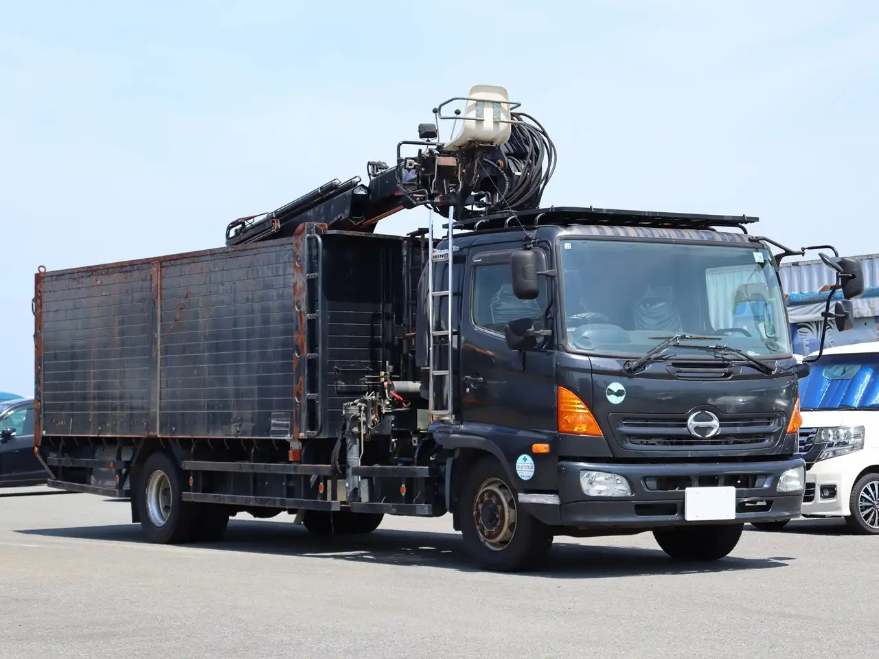 日野 レンジャー 中型/増トン クレーン付 ヒアブ ベッドの中古トラック画像3