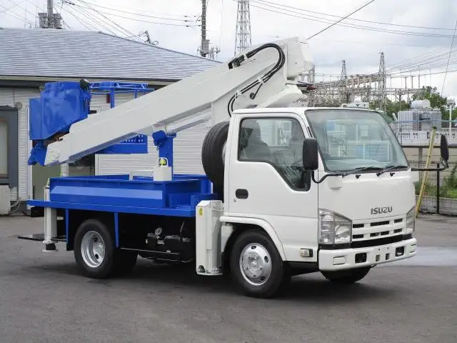 いすゞ エルフ 小型 高所・建柱車 高所作業車 SKG-NKR85Nの中古トラック画像3