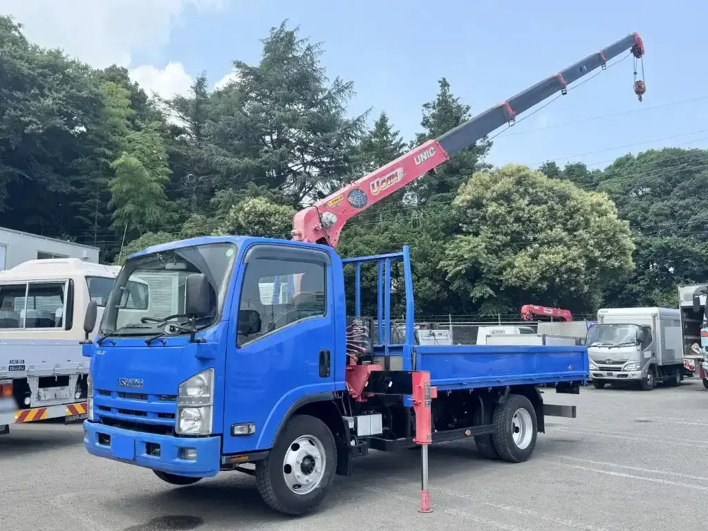 いすゞ エルフ 小型 クレーン付 床鉄板 5段 の中古トラック【車両No.192202】