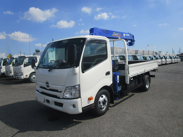 日野 デュトロ 小型 クレーン付 床鉄板 3段 の中古トラック【車両No.155856】
