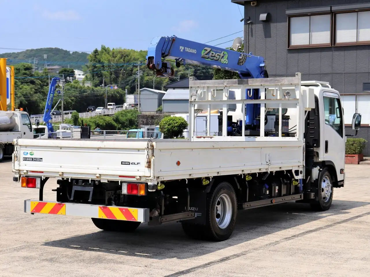 いすゞ エルフ 小型 クレーン付 床鉄板 4段の中古トラック画像4