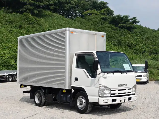 いすゞ エルフ 小型 アルミバン サイドドア シャッター式の中古トラック画像1