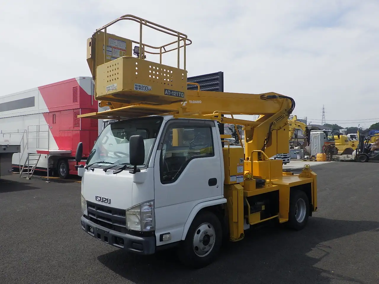 いすゞ エルフ 小型 高所・建柱車 高所作業車 BKG-NKR85Nの中古トラック画像1