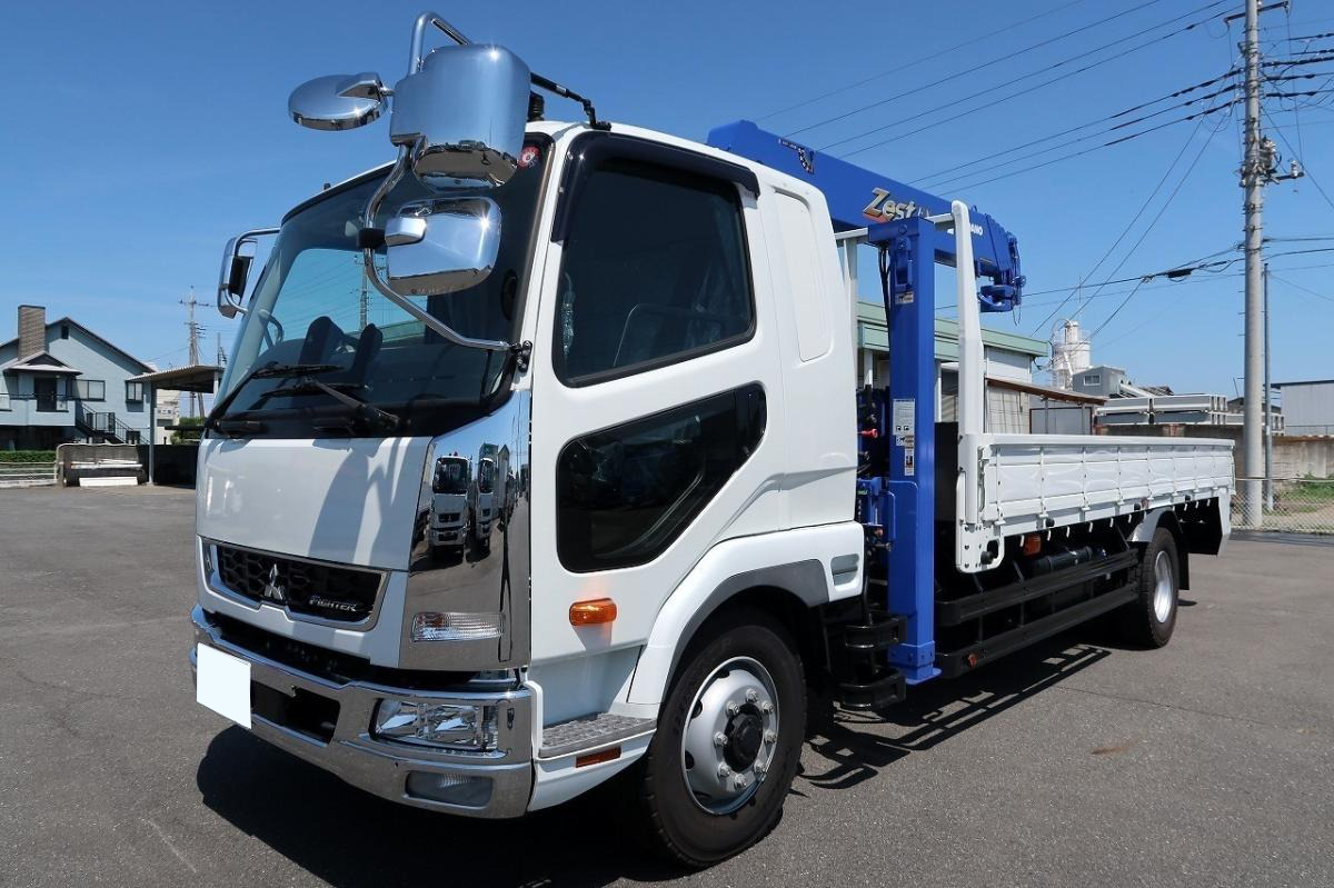 三菱 ファイター 中型/増トン クレーン付 床鉄板 4段 の中古トラック【車両No.160011】