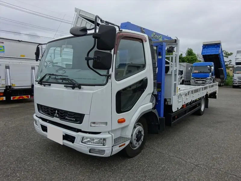 三菱 ファイター 中型/増トン 車両重機運搬 4段クレーン ラジコン の中古トラック【車両No.157887】