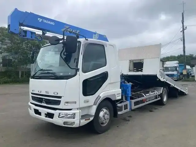 三菱 ファイター 中型/増トン 車両重機運搬 3段クレーン ラジコンの中古トラック画像6