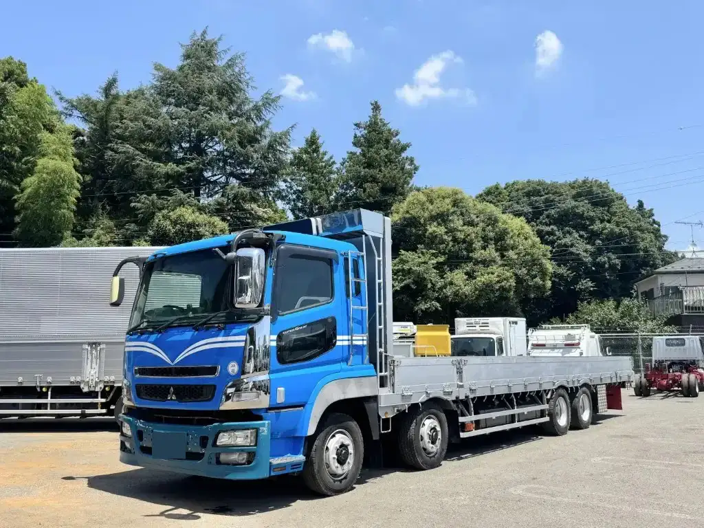 三菱 スーパーグレート 大型 平ボディ 床鉄板 アルミブロック の中古トラック【車両No.193415】