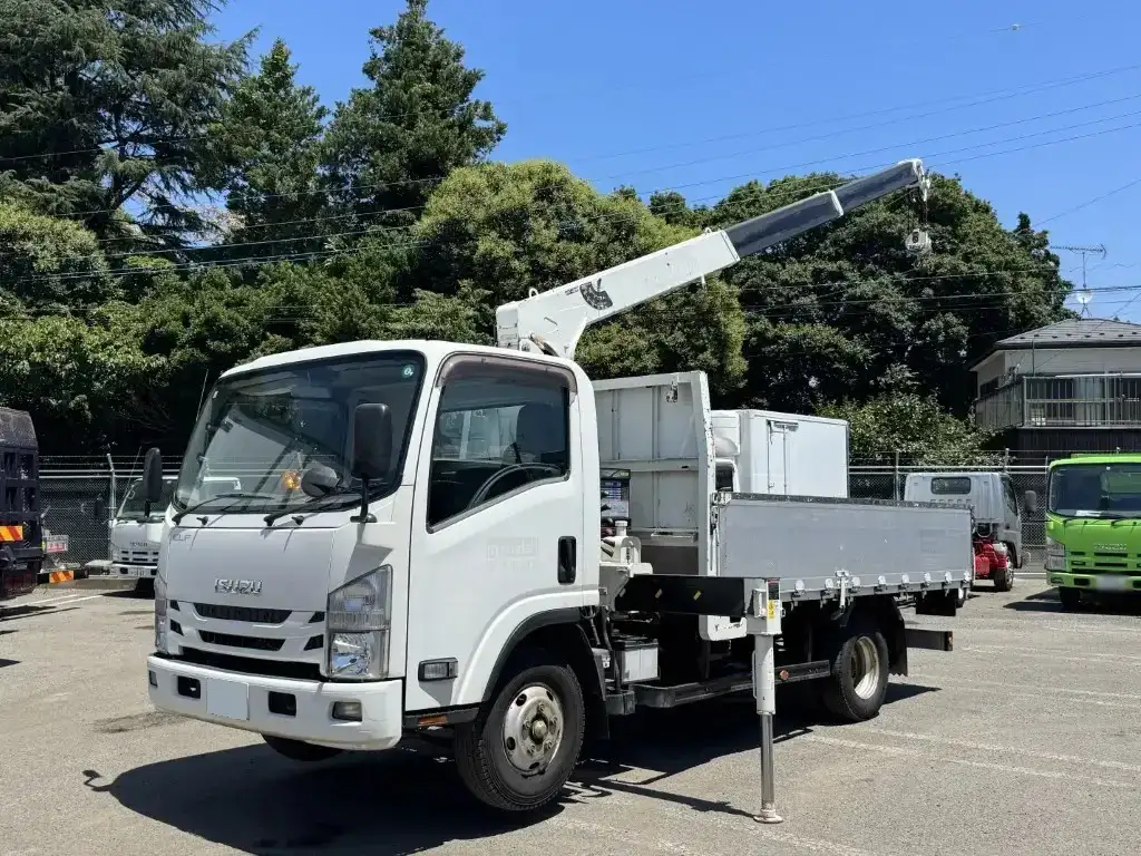 いすゞ エルフ 小型 クレーン付 床鉄板 アルミブロック の中古トラック【車両No.193901】