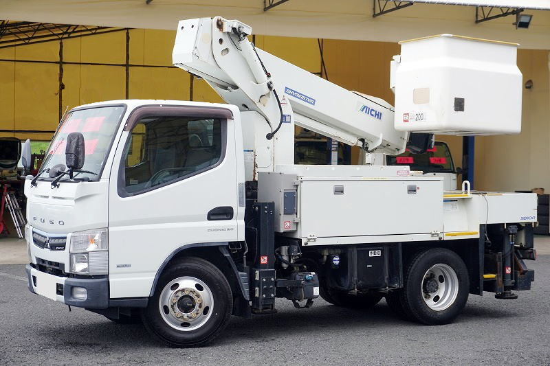三菱 キャンター 小型 高所・建柱車 高所作業車 PA-FE73DBX の中古トラック【車両No.190861】