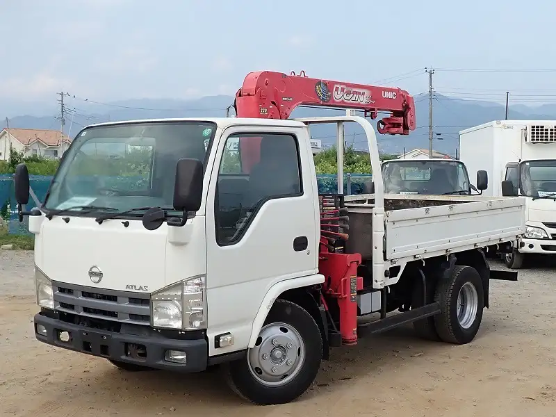 日産 アトラス 小型 クレーン付 床鉄板 3段の中古トラック画像1