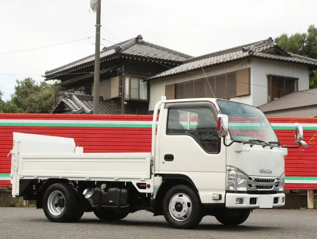 いすゞ エルフ 小型 平ボディ パワーゲート 床鉄板の中古トラック画像2