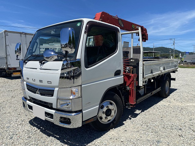 三菱 キャンター 小型 クレーン付 床鉄板 4段 の中古トラック【車両No.191014】