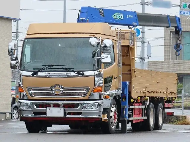 日野 レンジャー 中型/増トン クレーン付 床鉄板 5段の中古トラック画像1