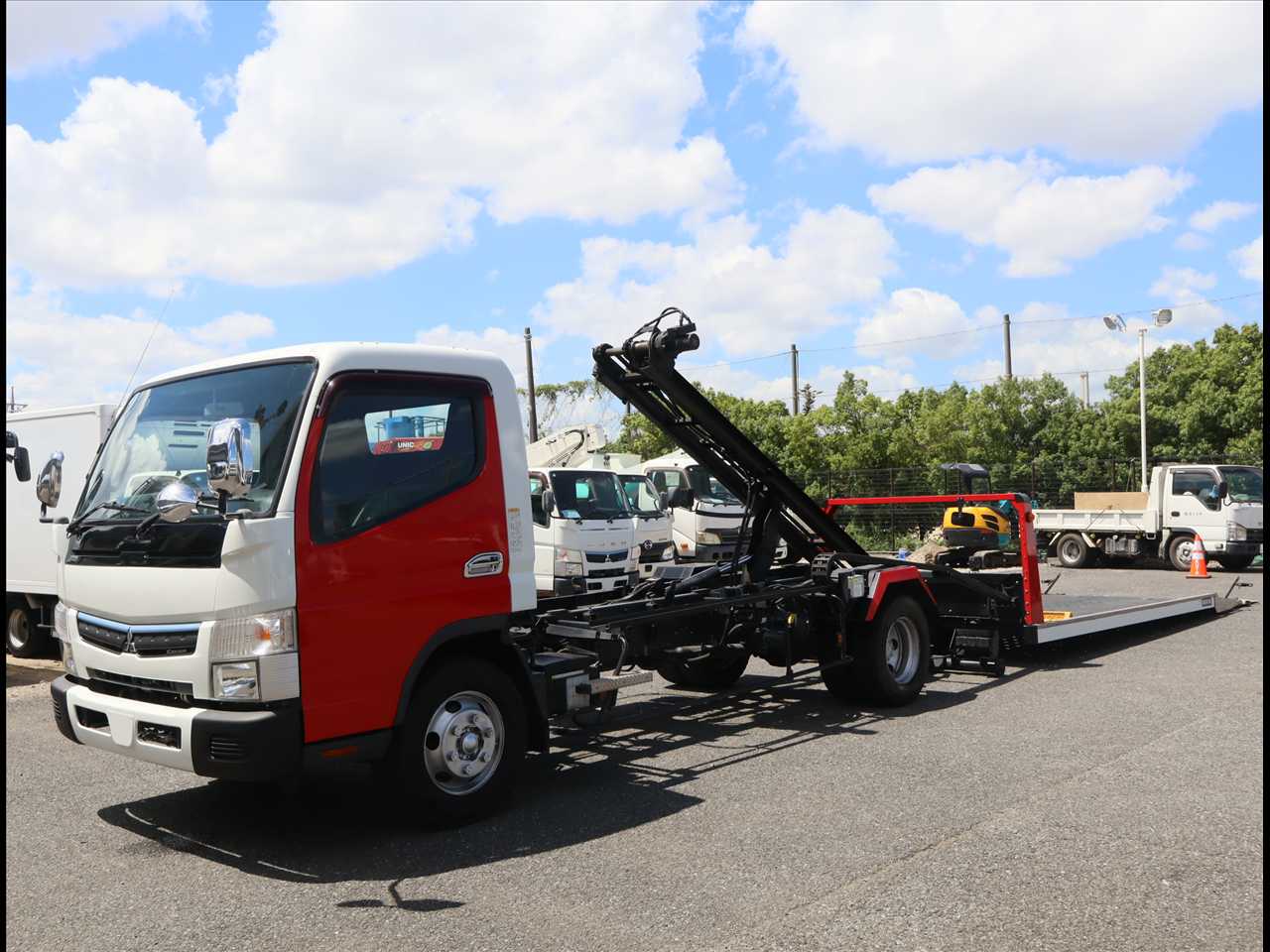 三菱 キャンター 小型 車両重機運搬 セーフティーローダー
