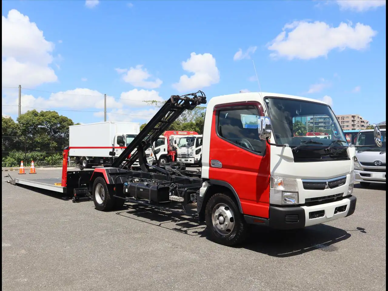 三菱 キャンター 小型 車両重機運搬 ラジコン ウインチの中古トラック画像2