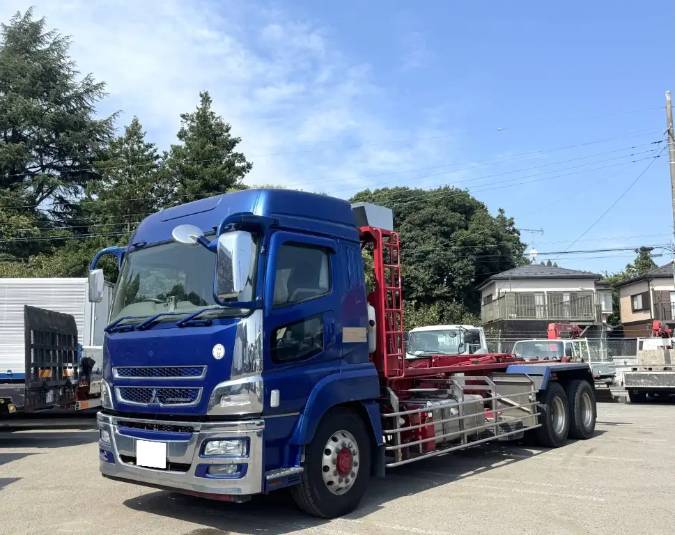 三菱 スーパーグレート 大型 アームロール ハイルーフ ツインホイスト の中古トラック【車両No.195263】