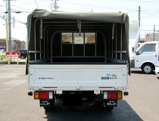 いすゞ エルフ 小型 平ボディ Wキャブ 幌の中古トラック画像4
