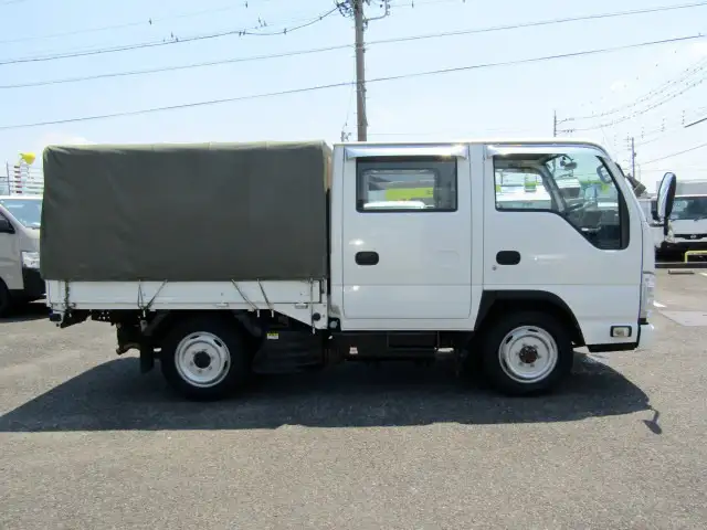 いすゞ エルフ 小型 平ボディ Wキャブ 幌の中古トラック画像2