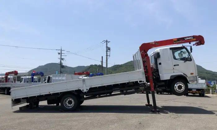 三菱 ファイター 中型/増トン 車両重機運搬 4段クレーン ラジコンの中古トラック画像2