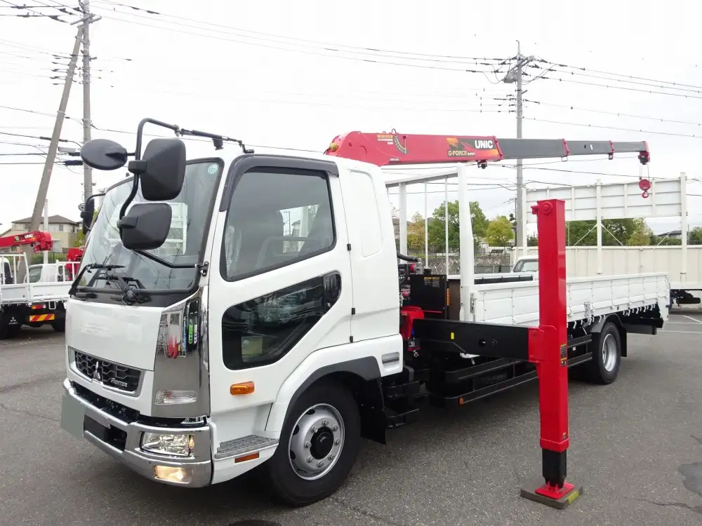 三菱 ファイター 中型/増トン 車両重機運搬 4段クレーン ラジコンの中古トラック画像1