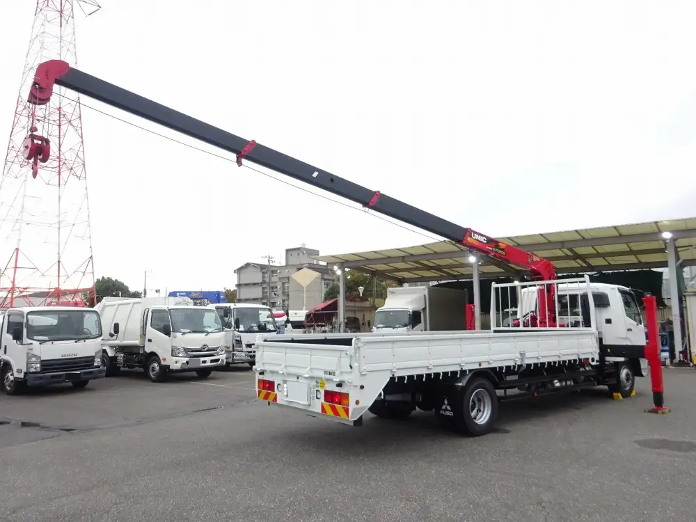 三菱 ファイター 中型/増トン 車両重機運搬 4段クレーン ラジコンの中古トラック画像3
