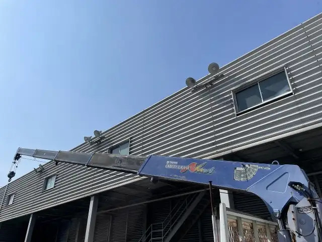 三菱 キャンター 小型 クレーン付 床鉄板 5段の中古トラック画像2