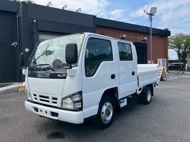 いすゞ エルフ 小型 平ボディ Wキャブ パワーゲートの中古トラック画像1