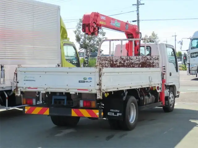 いすゞ エルフ 小型 クレーン付 床鉄板 4段の中古トラック画像2