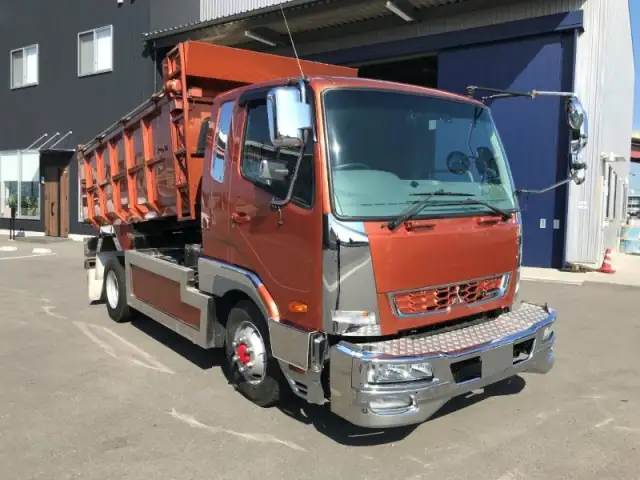 三菱 ファイター 中型/増トン ダンプ 土砂禁 天蓋付きの中古トラック画像2