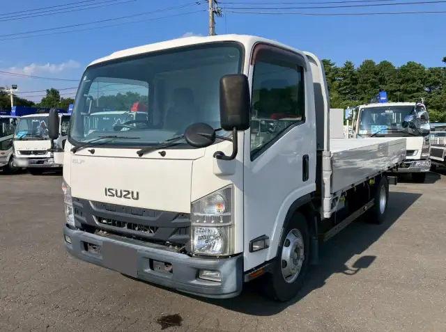 いすゞ エルフ 小型 平ボディ 床鉄板 アルミブロック の中古トラック【車両No.197037】