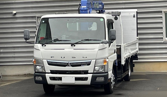 三菱 キャンター 小型 クレーン付 ワイドロング