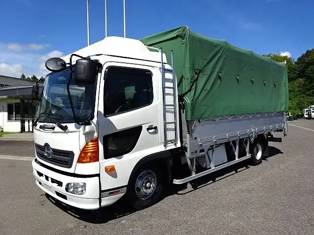 日野 レンジャー 中型/増トン 平ボディ 幌 アルミブロック の中古トラック【車両No.197391】