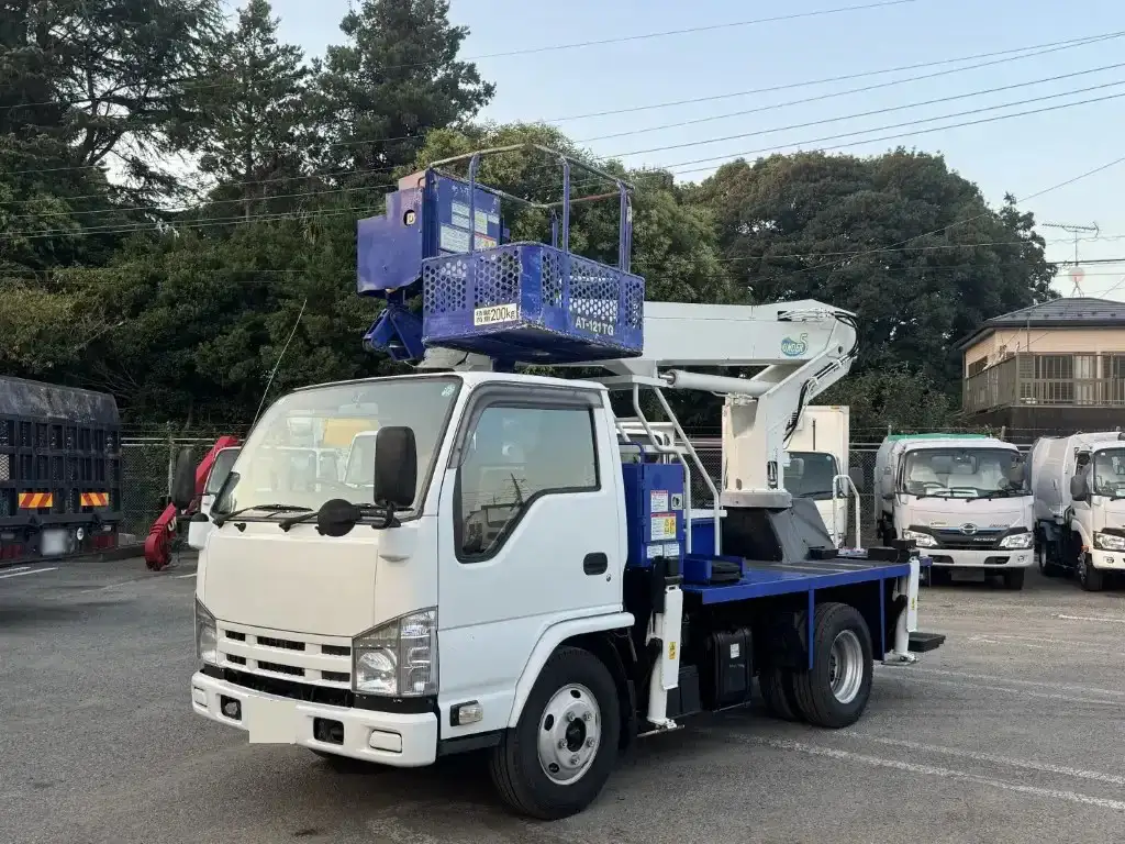 いすゞ エルフ 小型 高所・建柱車 高所作業車 SKG-NKR85N の中古トラック【車両No.197505】