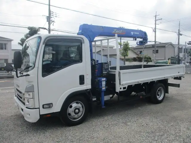 いすゞ エルフ 小型 クレーン付 床鉄板 4段 の中古トラック【車両No.197399】