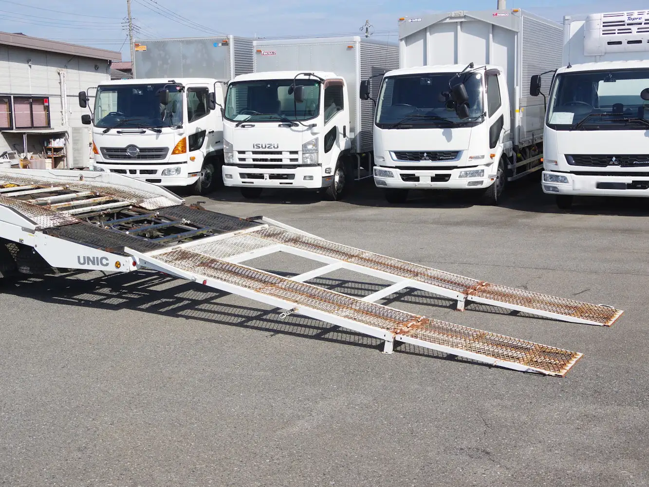 三菱 キャンター 小型 車両重機運搬 ラジコン ウインチの中古トラック画像10