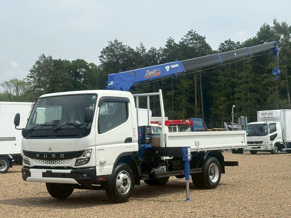 三菱 キャンター 小型 クレーン付 ワイドロング