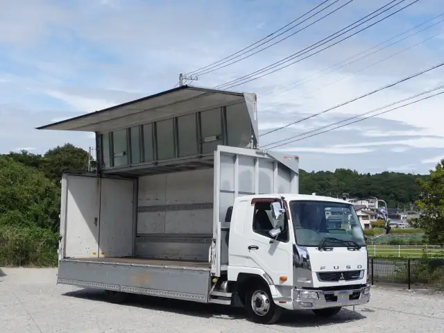 三菱 ファイター 中型/増トン ウイング ベッド TKG-FK61F の中古トラック【車両No.198009】