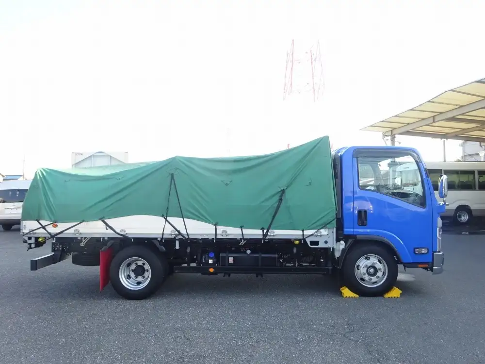 いすゞ エルフ 小型 平ボディ 幌 アルミブロックの中古トラック画像4