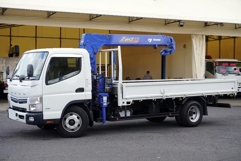 三菱 キャンター 小型 クレーン付 超ロング