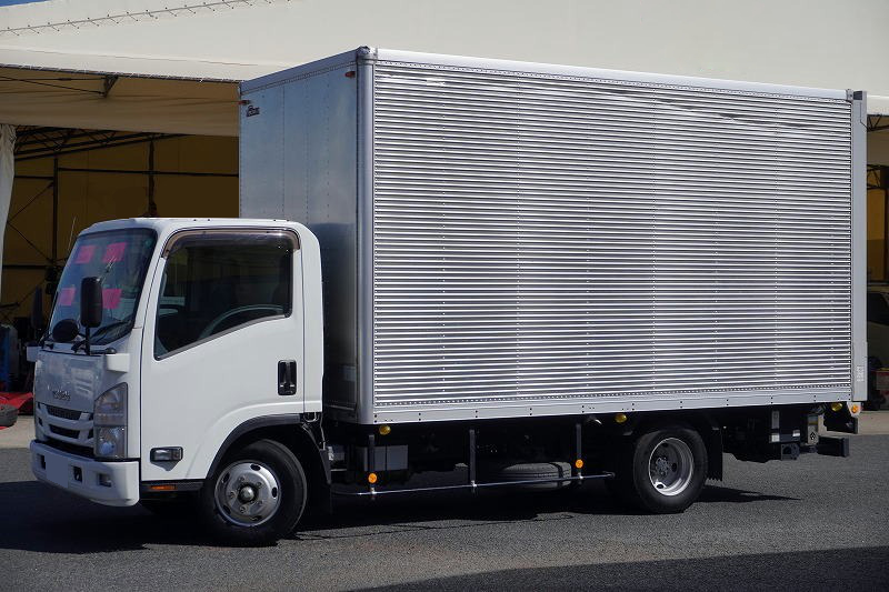 いすゞ エルフ 小型 アルミバン ワイドロング