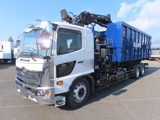 日野 レンジャー 中型/増トン アームロール クレーン付き コンテナ付き の中古トラック【車両No.198430】