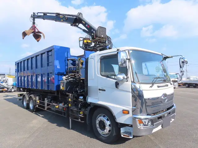 日野 レンジャー 中型/増トン アームロール クレーン付き コンテナ付きの中古トラック画像3